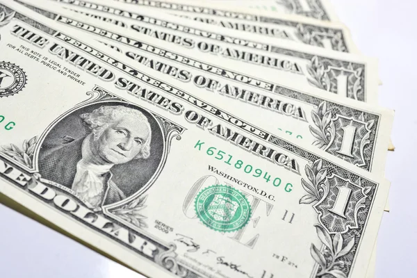 One dollar bills — Stock Photo, Image