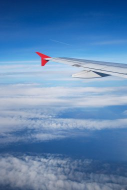 Uçak ve mavi gökyüzü