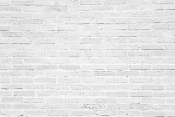 White grunge brick wall texture background