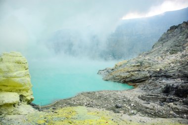 Doğu Java, Endonezya 'daki Kawah Ijen Volkanı