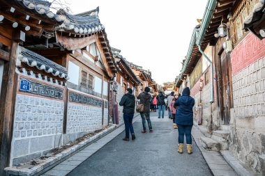 Güney Kore, Seul 'deki Bukchon Hanok Köyü