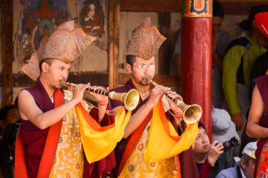 Tibetan buddhist monks in the Hemis festival