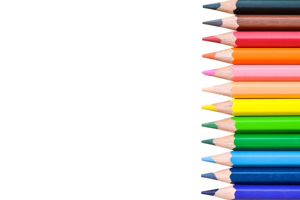 Color pencils isolated on white Stock Picture