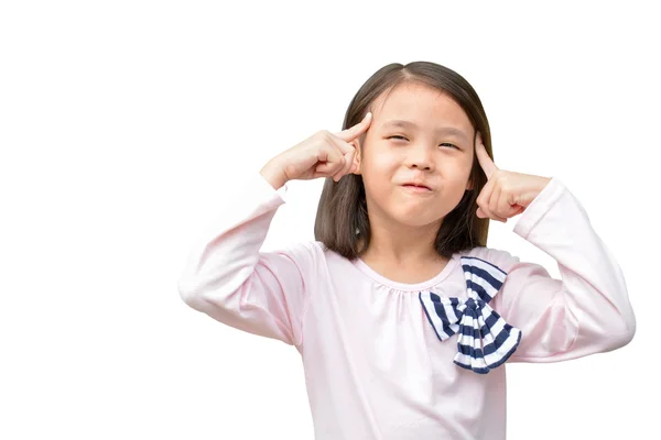Little asian cute girl thinking — Stock Photo, Image