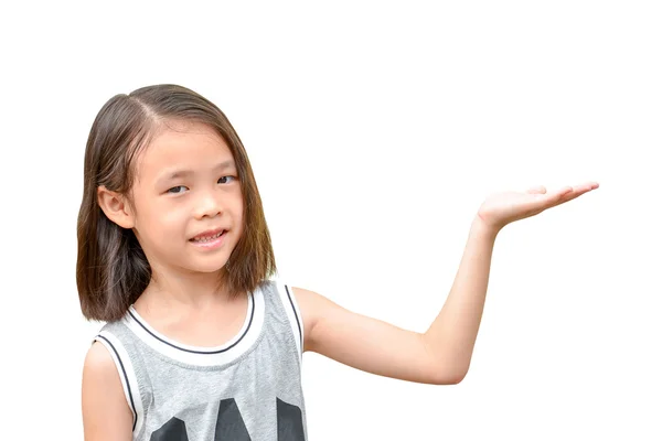 Little cute girl holding something — Stock Photo, Image