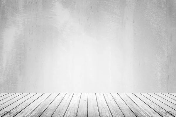 Empty room of grunge wall and wood floor — Stock Photo, Image