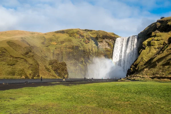 Skogafoss, krásný vodopád Islandu — Stock fotografie