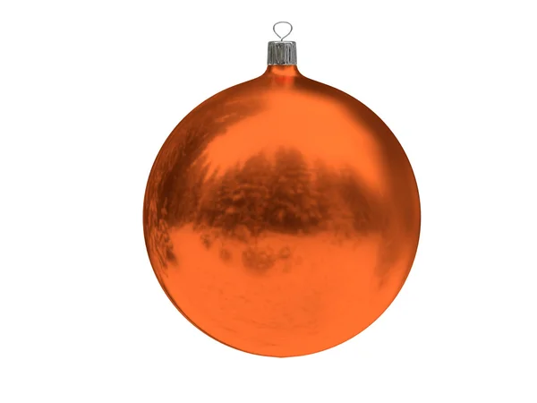 Orangene Weihnachtskugel — Stockfoto