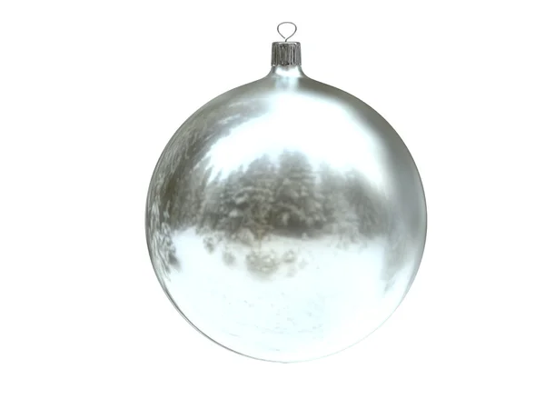 Bola de plata de Navidad — Foto de Stock