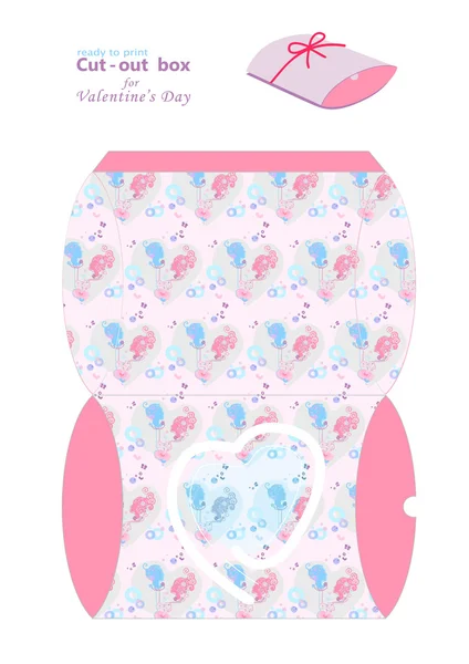 Dikişsiz romantik desen kutusuyla boşaltma