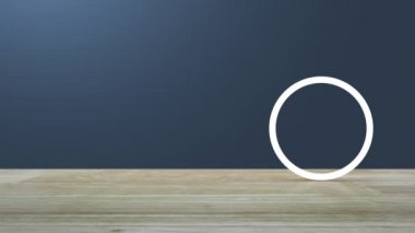 Açık mavi gradyan arkaplan, iş dünyası müşteri hizmetleri ve destek kavramı üzerine tahta masadaki bilgi işareti simgesi düz simgesi