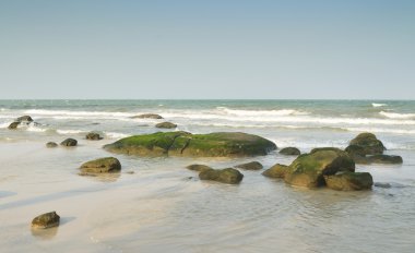 Hua Hin plajda kayalar