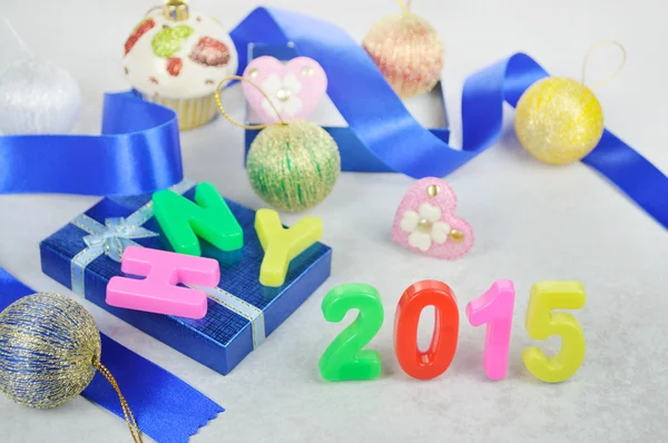 Dekoration des neuen Jahres 2015 — Stockfoto