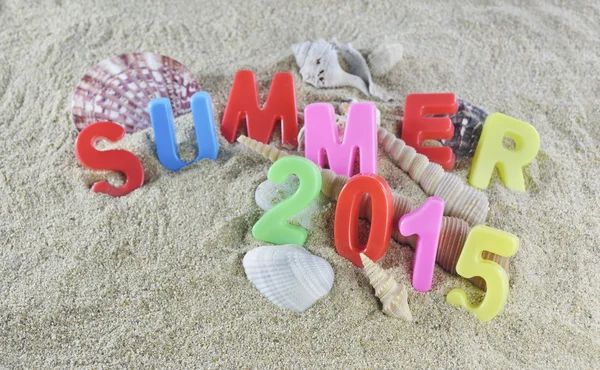Verão 2015 texto colorido — Fotografia de Stock
