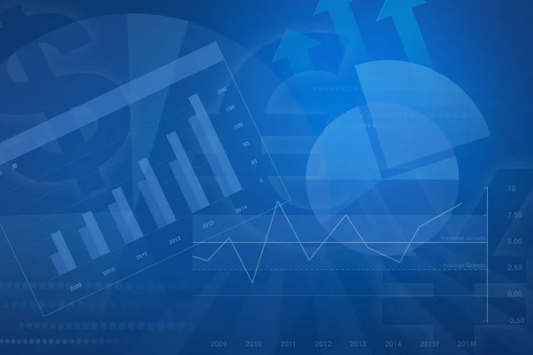 Gráficos y gráficos financieros y empresariales —  Fotos de Stock