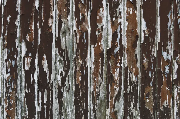 Pintura pelar pared vieja de madera —  Fotos de Stock