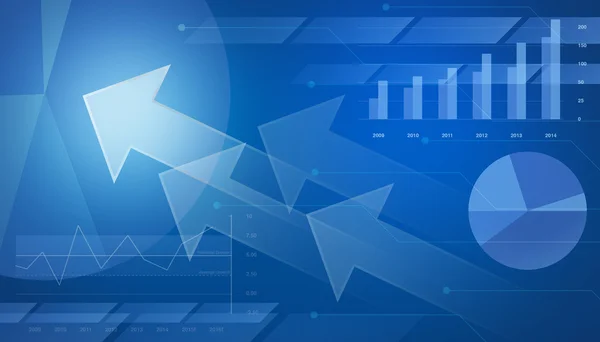 Pilen på finansiella diagram och diagram för business bakgrund — Stockfoto