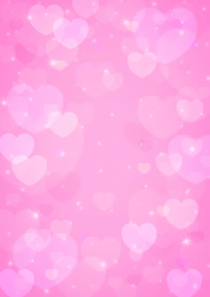 Coração rosa bokeh — Fotografia de Stock