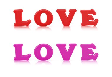 alfabe kırpma yoluyla yapılmış işareti oyuncak seviyorum