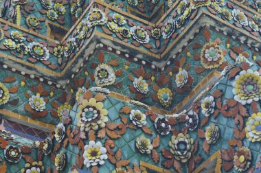 平铺在曼谷大皇宫泰国宝塔艺术