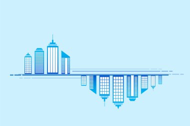 beyaz zemin üzerine şehir manzarası