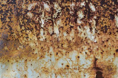 Metal plaka olarak pas doku