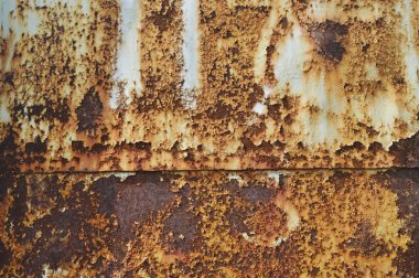 Metal plaka olarak pas doku