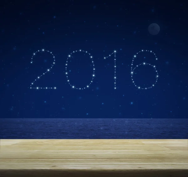 2016 from beautiful bright stars on fantasy sky, New year concep — Stock Photo, Image