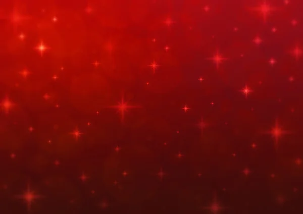 Червоне розмите світло з блискучою зіркою, новорічний фон — стокове фото