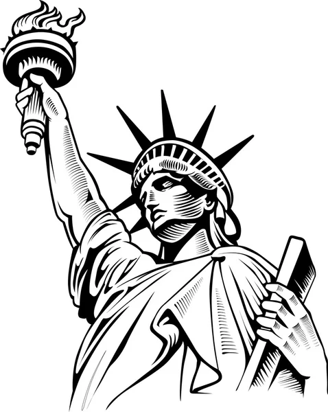 Estátua da Liberdade, Nova York, EUA —  Vetores de Stock