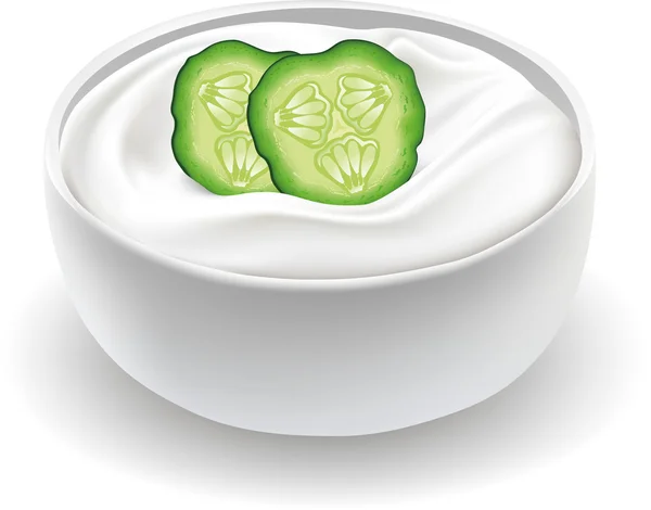 Dermatología crema de pepino — Vector de stock