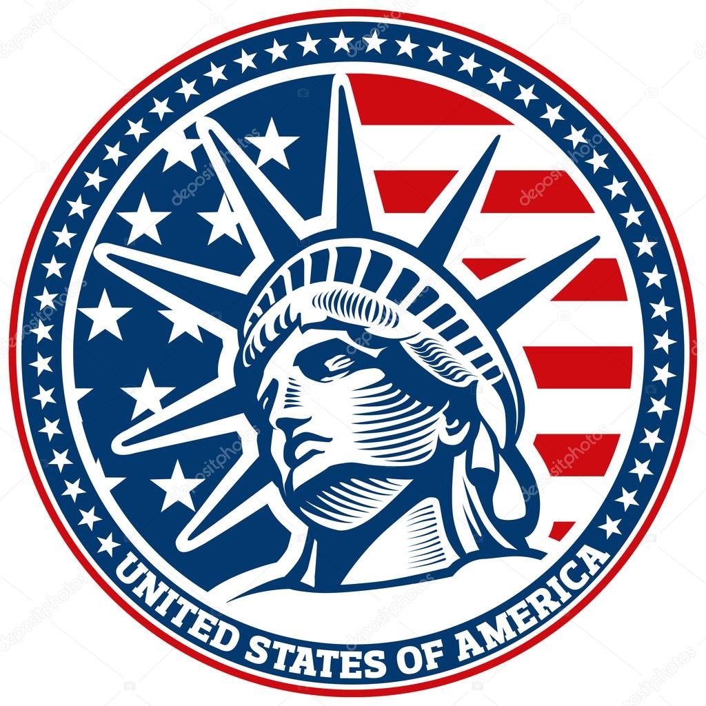 Fourth of july independence day of the usa, liberty statue head