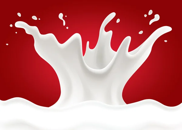 Splash de leite — Vetor de Stock