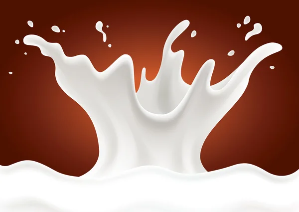 Salpicadura de leche — Vector de stock