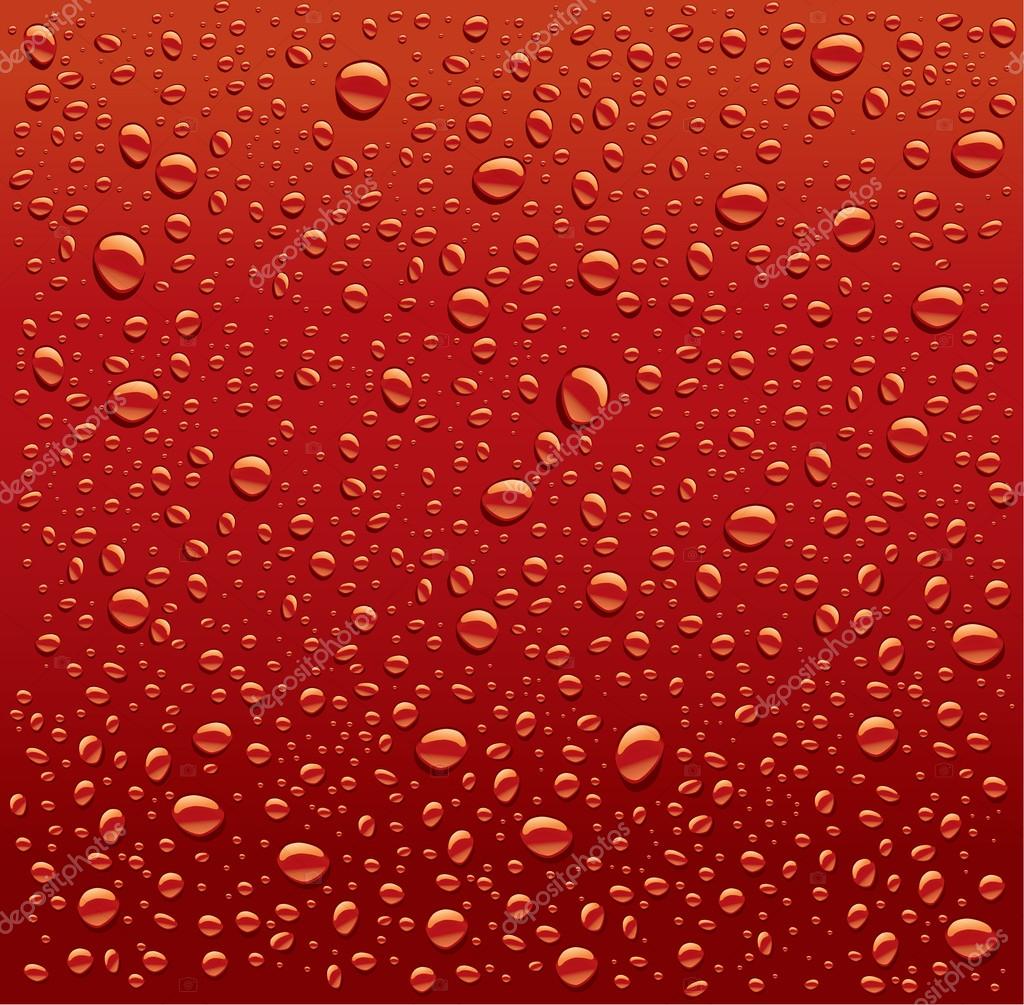 red water drops background