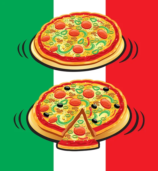 Pizza-Illustration — Stockvektor