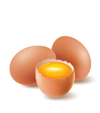 Kırık yumurta ve yumurta sarısı.