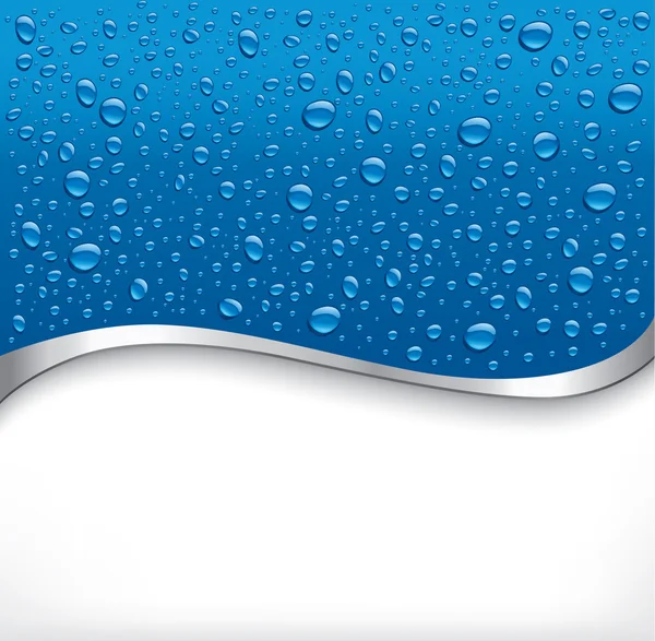 Gotas de agua fondo — Vector de stock