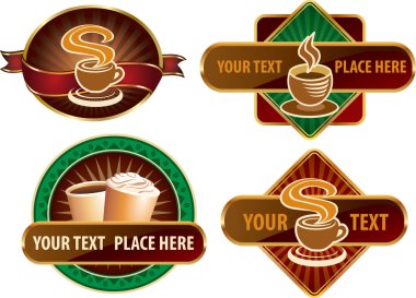 kahve tasarım şablonları. vektörel Banner.