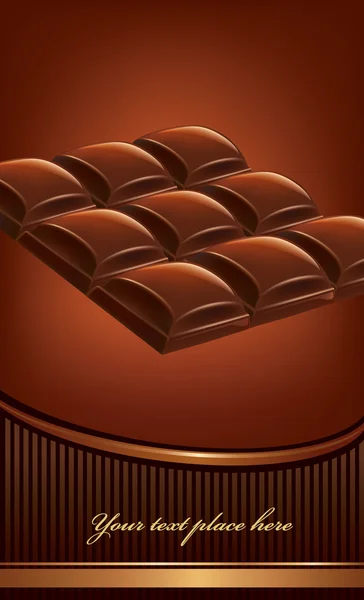 Fundo de chocolate escuro —  Vetores de Stock