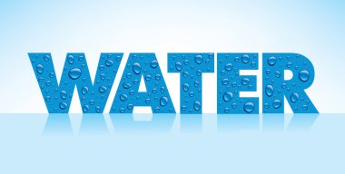 water drops on grey background with place for text clipart