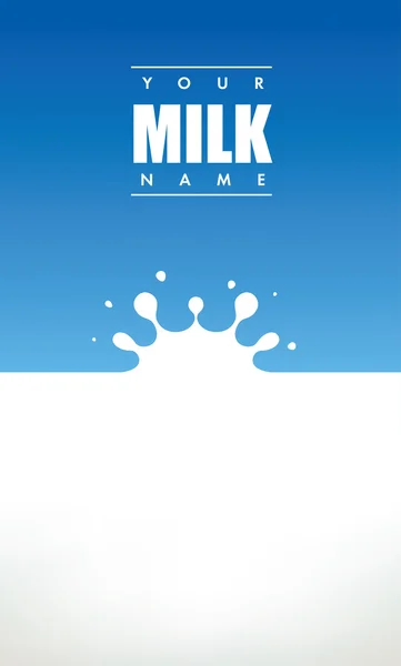 Milk design with splash and drops — Stock Vector