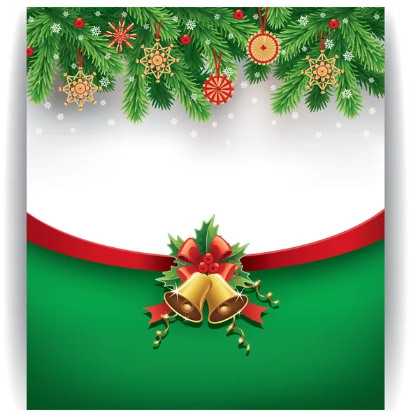 geleneksel saman süslemeleri ile neşeli Noel arka plan