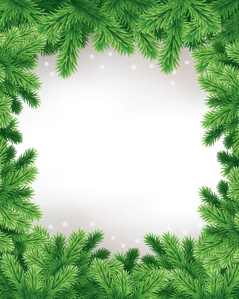 Decoraciones tradicionales de Navidad con pino verde — Archivo Imágenes Vectoriales