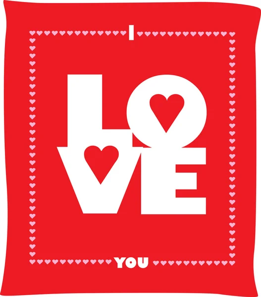 I love you background with 2 hearts — Stock Vector