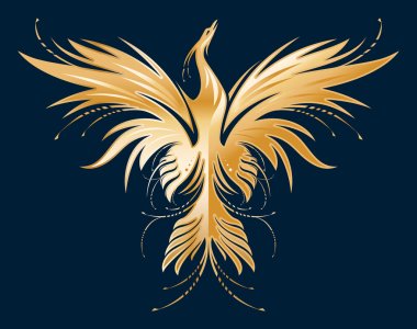 Golden Phoenix silhouette