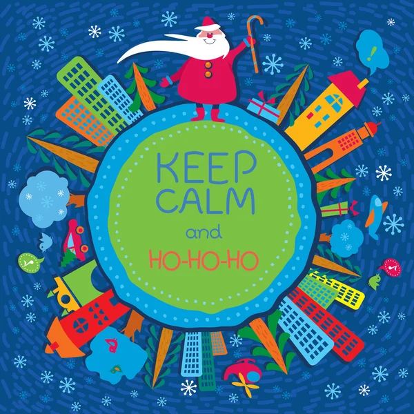 Noel Baba yeni yıl kartı