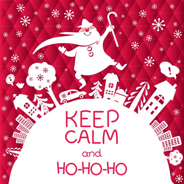 Noel Baba 'yla Noel kartı.