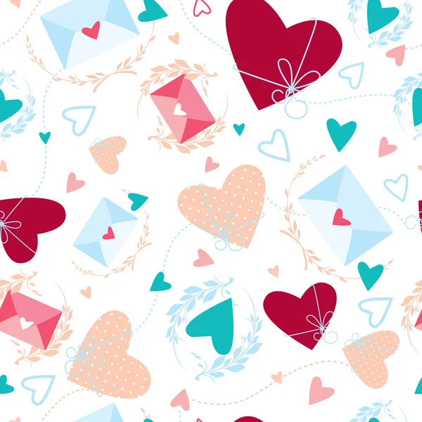 Şık Sevgililer günü veya düğün Dikişsiz desen vektör.
