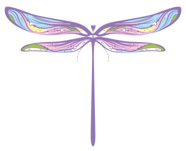 Çok renkli stilize yusufçuk vektör.